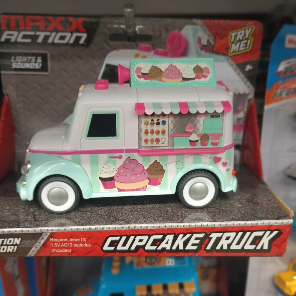 Cupcake Truck Toy - Pink and White